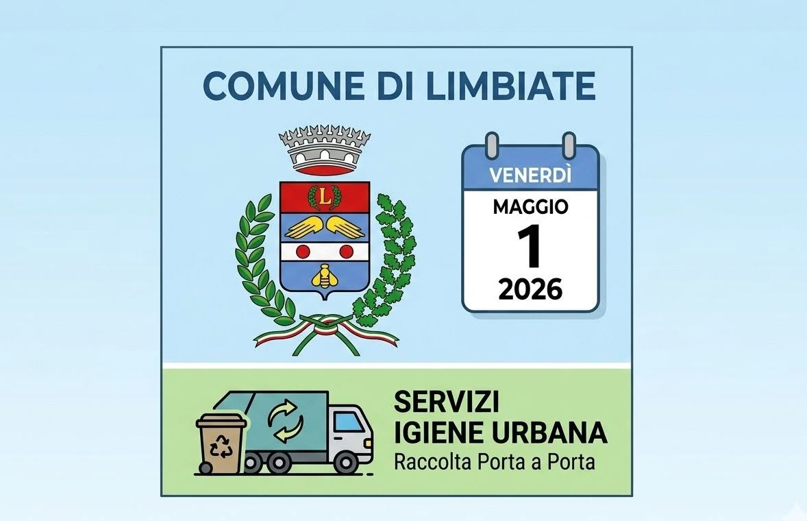Sospensione raccolta rifiuti il 1° Maggio 2026: info e calendario recuperi